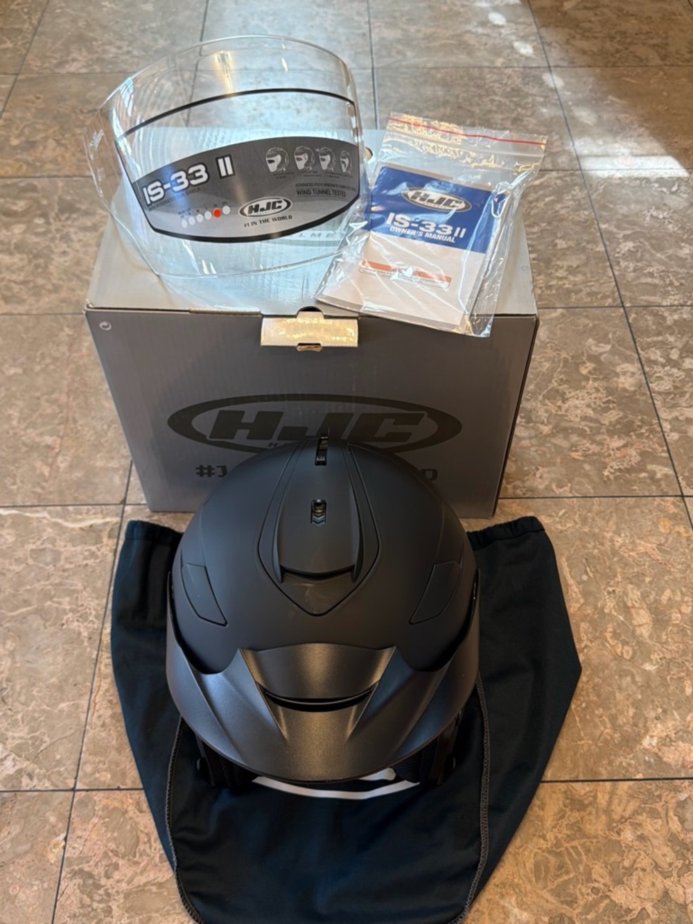HJC Matte Black IS-33 II Compatible Helmet Visor Kit (Matte Black)